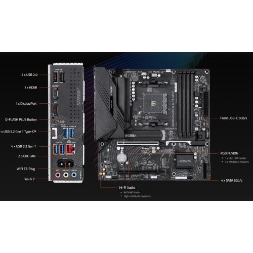 Материнская плата Gigabyte B550M X AORUS ELITE WIFI7 (sAM4, AMD B550) купить в Украине | Telemart фото