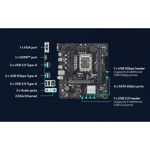 Материнская плата Asus PRIME H810M-X 2.5G-CSM (s1851, Intel H810) купить в Украине | Telemart фото
