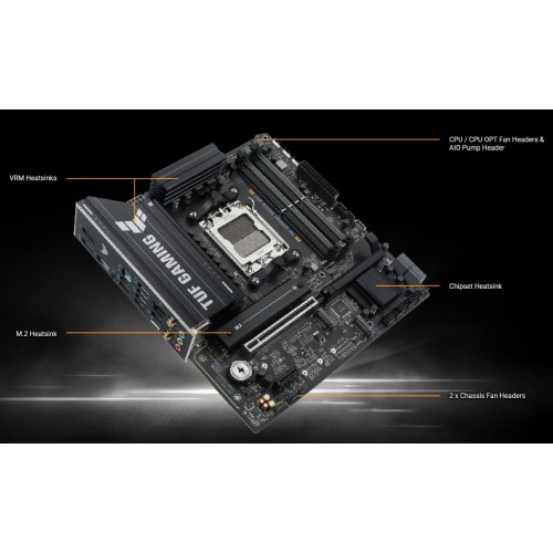 Материнська плата Asus TUF GAMING B850M WIFI (sAM5, AMD B850) купити в Україні | Telemart фото