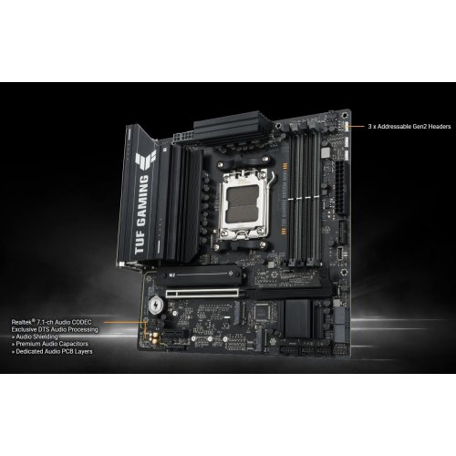 Материнська плата Asus TUF GAMING B850M WIFI (sAM5, AMD B850) купити в Україні | Telemart фото