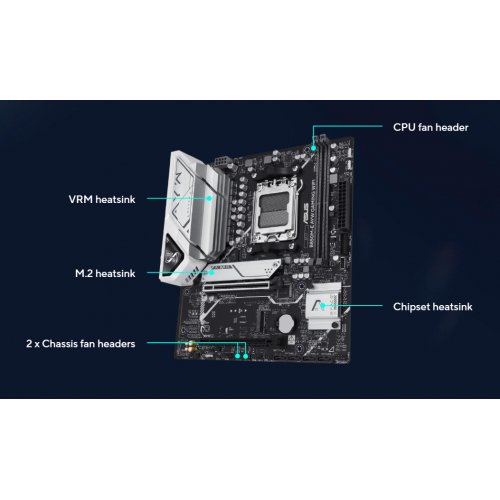 Материнська плата Asus B850M-E AYW GAMING WIFI-CSM (sAM5, AMD B850) купити в Україні | Telemart фото