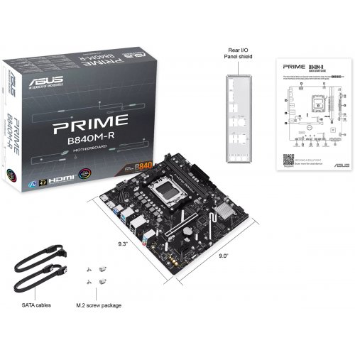 Материнська плата Asus PRIME B840M-R (sAM5, AMD B840) купити в Україні | Telemart фото