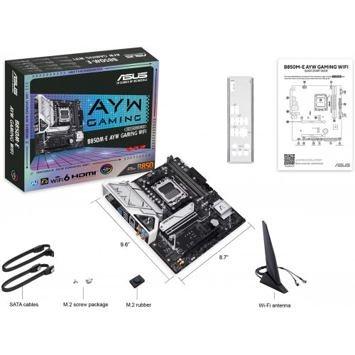 Материнская плата Asus B850M-E AYW GAMING WIFI (sAM5, AMD B850) купить в Украине | Telemart фото
