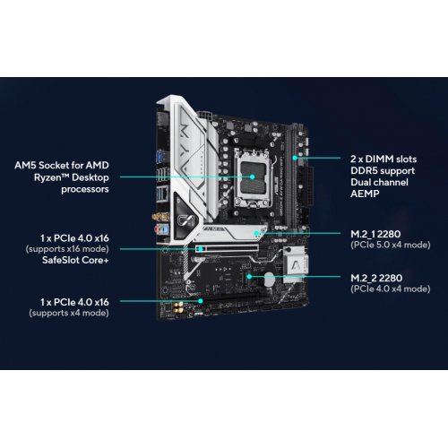 Материнская плата Asus B850M-E AYW GAMING WIFI (sAM5, AMD B850) купить в Украине | Telemart фото