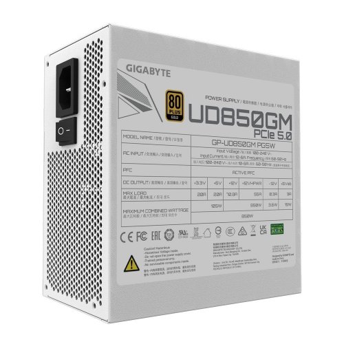 Уценка блок питания Gigabyte UD850GM PG5W 850W (GP-UD850GM-PG5W) White (Вскрытая упаковка, 907365) купить в Украине | Telemart фото