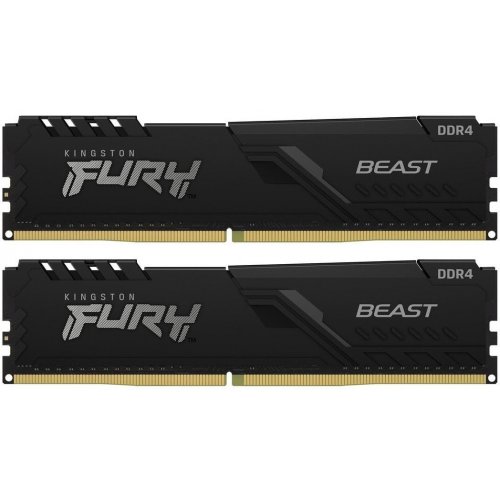 Озу Kingston DDR4 16GB (2x8GB) 3200Mhz FURY Beast Black (KF432C16BBK2/16) (Восстановлено продавцом, 907385) купить в Украине | Telemart фото