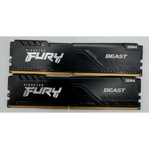 Озу Kingston DDR4 16GB (2x8GB) 3200Mhz FURY Beast Black (KF432C16BBK2/16) (Восстановлено продавцом, 907385) купить в Украине | Telemart фото