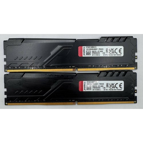 Озу HyperX DDR4 16GB (2x8GB) 2666Mhz Fury Black (HX426C16FB3K2/16) (Восстановлено продавцом, 907386) купить в Украине | Telemart фото