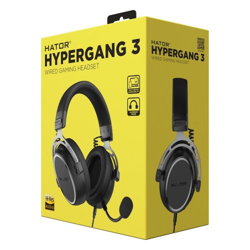 Уцінка навушники HATOR Hypergang 3 (ESH05) Black (Розкрита упаковка, 907425) купити в Україні | Telemart фото