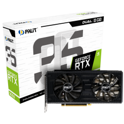 Видеокарта Palit GeForce RTX 3050 Dual 8192MB (NE63050019P1-190AD) (Восстановлено продавцом, 907432)