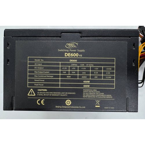 Блок питания Deepcool DE600 V2 450W (DP-DE600US-PH) (Восстановлено продавцом, 907447) купить в Украине | Telemart фото