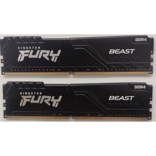 Озу Kingston DDR4 32GB (2x16GB) 3200Mhz FURY Beast Black (KF432C16BB1K2/32) (Восстановлено продавцом, 907462) купить в Украине | Telemart фото