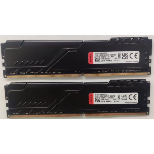 Озу Kingston DDR4 32GB (2x16GB) 3200Mhz FURY Beast Black (KF432C16BB1K2/32) (Восстановлено продавцом, 907462) купить в Украине | Telemart фото