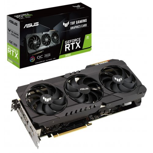 Відеокарта Asus TUF GeForce RTX 3090 Gaming OC 24576MB (TUF-RTX3090-O24G-GAMING) (Відновлено продавцем, 907469) купити в Україні | Telemart фото