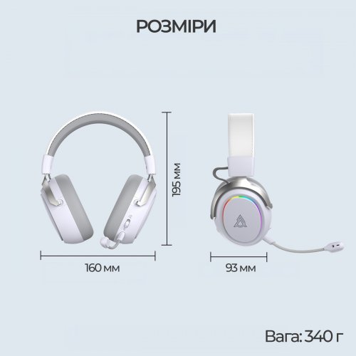 Наушники Ajazz AHM10 Max (AHM10-MAX-W) White купить в Украине | Telemart фото
