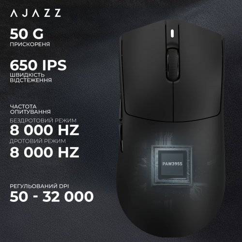 Мышка Ajazz AJ139 Near Link V3 Pro+ Wireless (AJ139-NL-V3-PRO-B) Black купить в Украине | Telemart фото