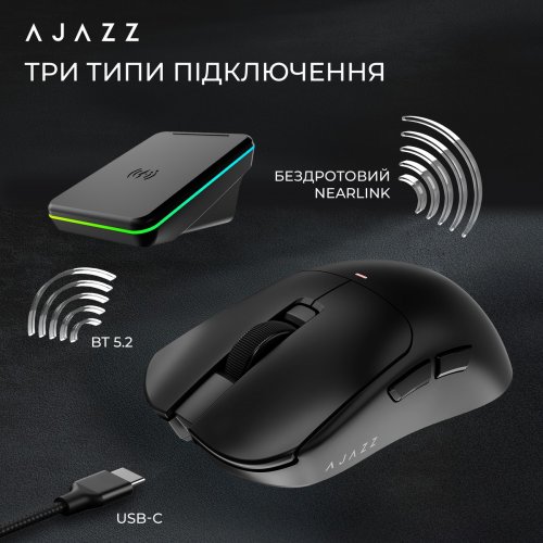 Мышка Ajazz AJ200P Near Link AI MC Wireless (AJ200P-NL-AI-MC-B) Black купить в Украине | Telemart фото