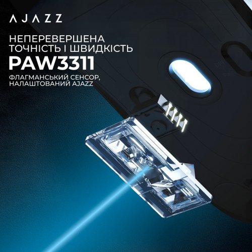 Миша Ajazz x Nacodex NJ07 MC Wireless (NJ07-MC-B) Black купити в Україні | Telemart фото