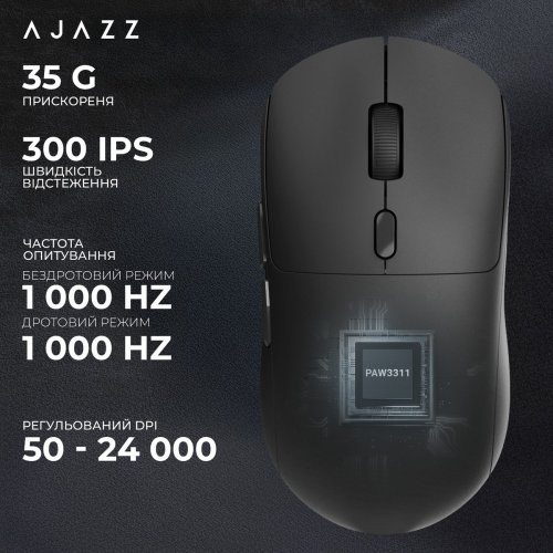 Миша Ajazz x Nacodex NJ07 MC Wireless (NJ07-MC-W) White купити в Україні | Telemart фото