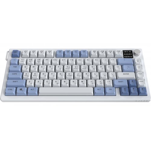Клавіатура Ajazz AF82 RGB Wireless With Screen (AF82-BW) Blue/White купити в Україні | Telemart фото