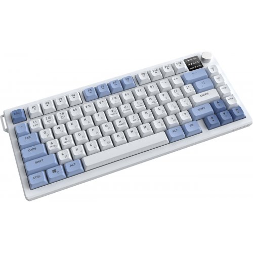Клавіатура Ajazz AF82 RGB Wireless With Screen (AF82-BW) Blue/White купити в Україні | Telemart фото
