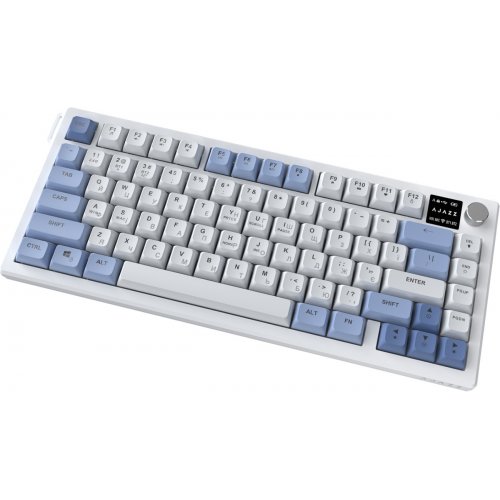 Клавіатура Ajazz AF82 RGB Wireless With Screen (AF82-BW) Blue/White купити в Україні | Telemart фото