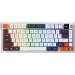 Клавиатура Ajazz AF82 RGB Wireless With Screen (AF82-GWO) Gray/White/Orange