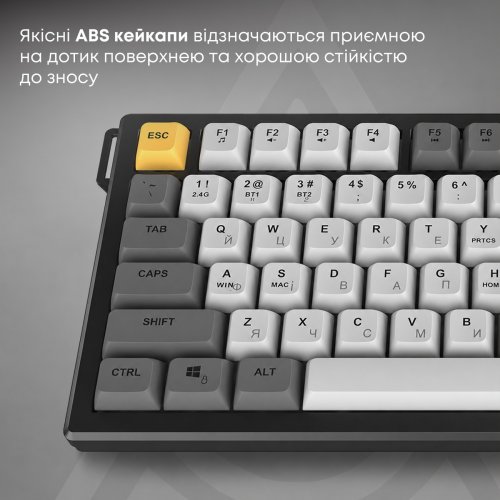 Клавиатура Ajazz AF82 RGB Wireless With Screen (AF82-GWO) Gray/White/Orange купить в Украине | Telemart фото