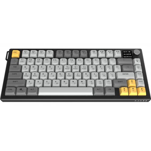 Клавиатура Ajazz AF82 RGB Wireless With Screen (AF82-BGY) Black/Gray/Yellow купить в Украине | Telemart фото
