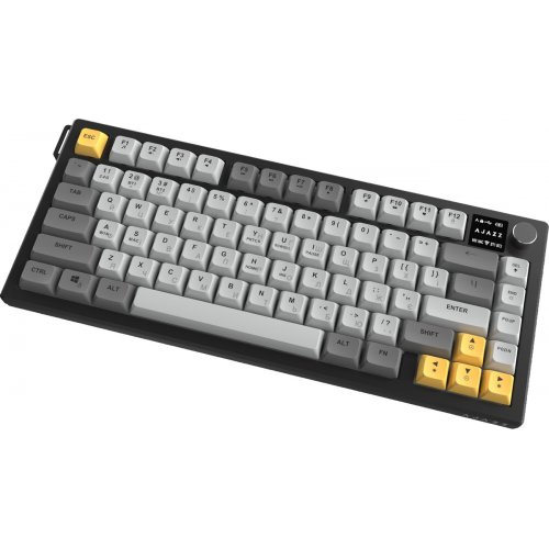 Клавиатура Ajazz AF82 RGB Wireless With Screen (AF82-BGY) Black/Gray/Yellow купить в Украине | Telemart фото