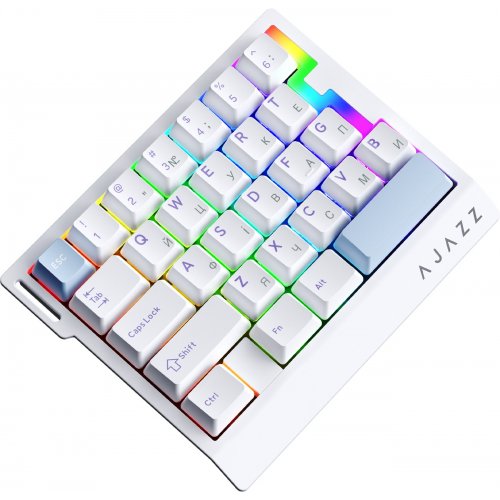 Клавиатура Ajazz AK029 RGB Ice Island Magnetic Switch (AK029-I-WB) White/Blue купить в Украине | Telemart фото