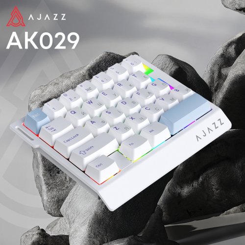 Клавиатура Ajazz AK029 RGB Ice Island Magnetic Switch (AK029-I-WB) White/Blue купить в Украине | Telemart фото