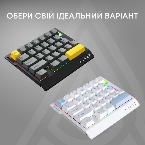 Клавиатура Ajazz AK029 RGB Ice Island Magnetic Switch (AK029-I-WB) White/Blue купить в Украине | Telemart фото