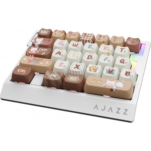 Клавіатура Ajazz AK029 RGB Meow Magnetic Switch (AK029-M-Y) Beige купити в Україні | Telemart фото