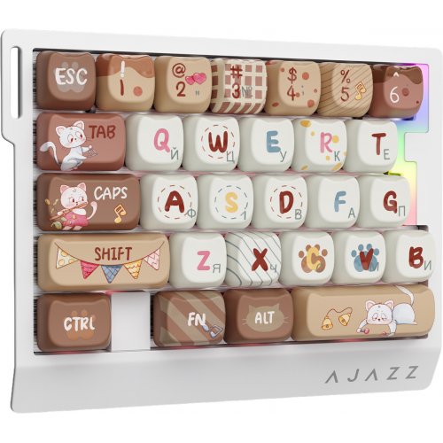 Клавіатура Ajazz AK029 RGB Meow Magnetic Switch (AK029-M-Y) Beige купити в Україні | Telemart фото
