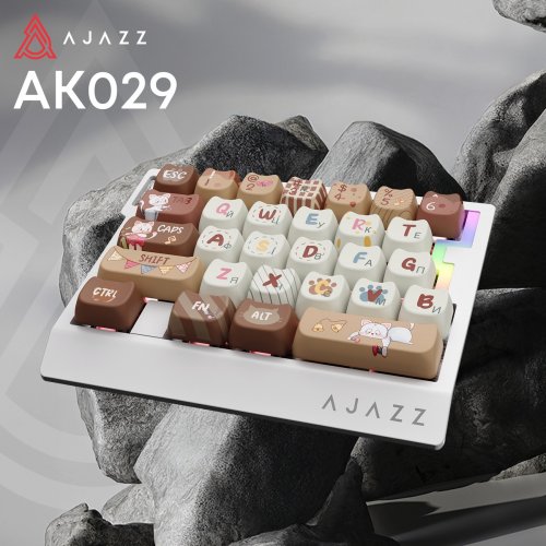 Клавіатура Ajazz AK029 RGB Meow Magnetic Switch (AK029-M-Y) Beige купити в Україні | Telemart фото