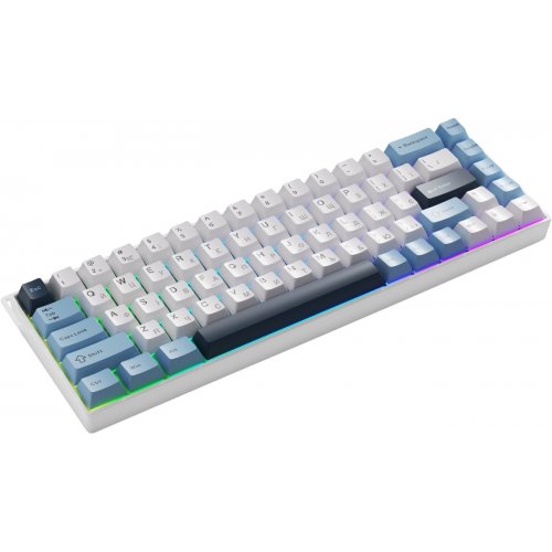 Клавіатура Ajazz AK680 V2 RGB Ice Island Magnetic Switch (AK680-V2-I-GB) Gray/Blue купити в Україні | Telemart фото