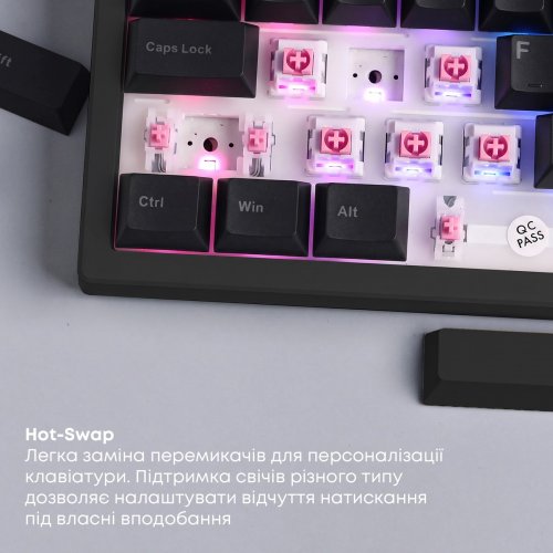 Клавиатура Ajazz AK690 Peach Mist Switch (AK690-PM-B) Black купить в Украине | Telemart фото