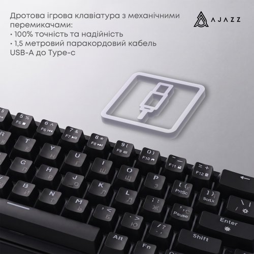 Клавиатура Ajazz AK690 Peach Mist Switch (AK690-PM-B) Black купить в Украине | Telemart фото