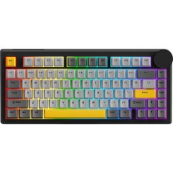 Клавиатура Ajazz AK820 V2 RGB Coconut Flake Switch Wireless (AK820-V2-CF-BGY) Black/Gray/Yellow