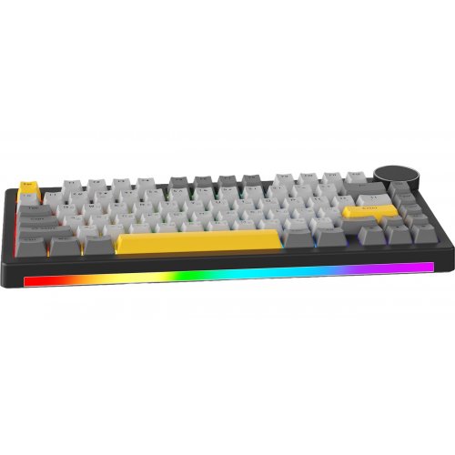 Клавиатура Ajazz AK820 V2 RGB Coconut Flake Switch Wireless (AK820-V2-CF-BGY) Black/Gray/Yellow купить в Украине | Telemart фото