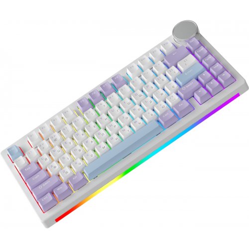 Клавиатура Ajazz AK820 V2 RGB Coconut Flake Switch Wireless (AK820-V2-CF-PWB) Purple/White/Blue купить в Украине | Telemart фото