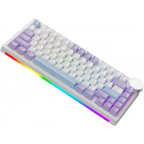 Клавиатура Ajazz AK820 V2 RGB Coconut Flake Switch Wireless (AK820-V2-CF-PWB) Purple/White/Blue купить в Украине | Telemart фото