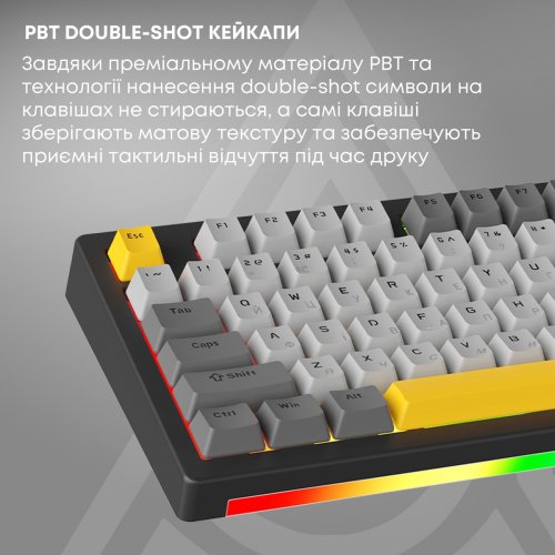 Клавиатура Ajazz AK820 V2 RGB Coconut Flake Switch Wireless (AK820-V2-CF-PWB) Purple/White/Blue купить в Украине | Telemart фото