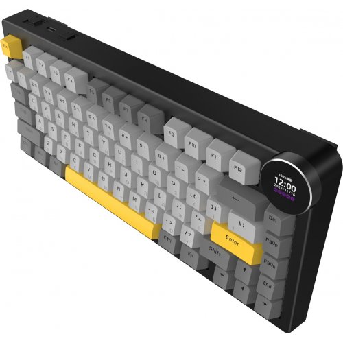 Клавіатура Ajazz AK820 V2 RGB White Peach Switch Wireless (AK820-V2-WP-BGY) Black/Gray/Yellow купити в Україні | Telemart фото