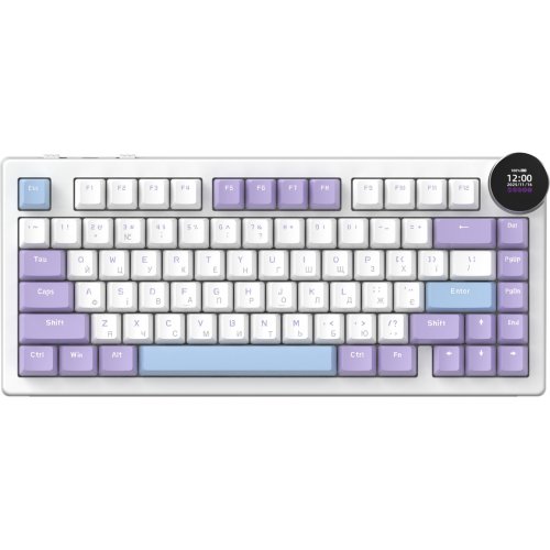 Клавиатура Ajazz AK820 V2 RGB White Peach Switch Wireless (AK820-V2-WP-PWB) Purple/White/Blue купить в Украине | Telemart фото
