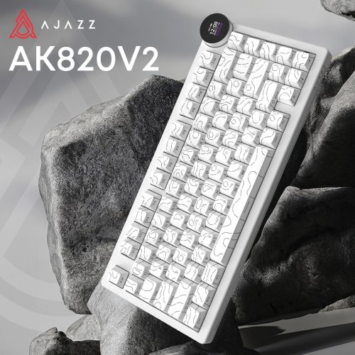 Клавиатура Ajazz AK820 V2 RGB White Peach Switch Wireless (AK820-V2-WP-S-W) White купить в Украине | Telemart фото