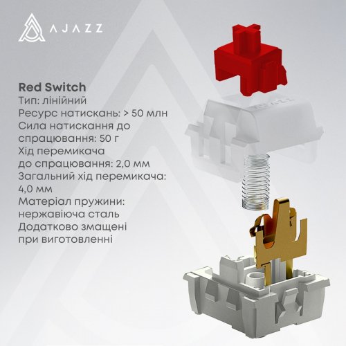 Клавиатура Ajazz x NacodeX NK68 V2 Red Switch LED (NK68-V2-R-BGY) Black/Grey/Yellow купить в Украине | Telemart фото