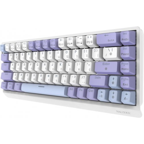 Клавіатура Ajazz x NacodeX NK68 V2 Red Switch LED (NK68-V2-R-PWB) Purple/White/Blue купити в Україні | Telemart фото