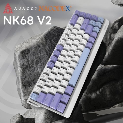Клавіатура Ajazz x NacodeX NK68 V2 Red Switch LED (NK68-V2-R-PWB) Purple/White/Blue купити в Україні | Telemart фото